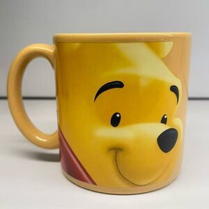 Disney Store Coffee Mug Winnie the Pooh Large 18 oz Yellow Red